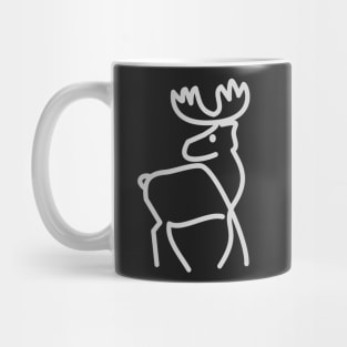 Cool Moose Line Art Mug